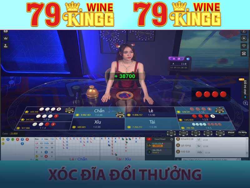 trò chơi xóc đĩa đổi thưởng tại 79king casino